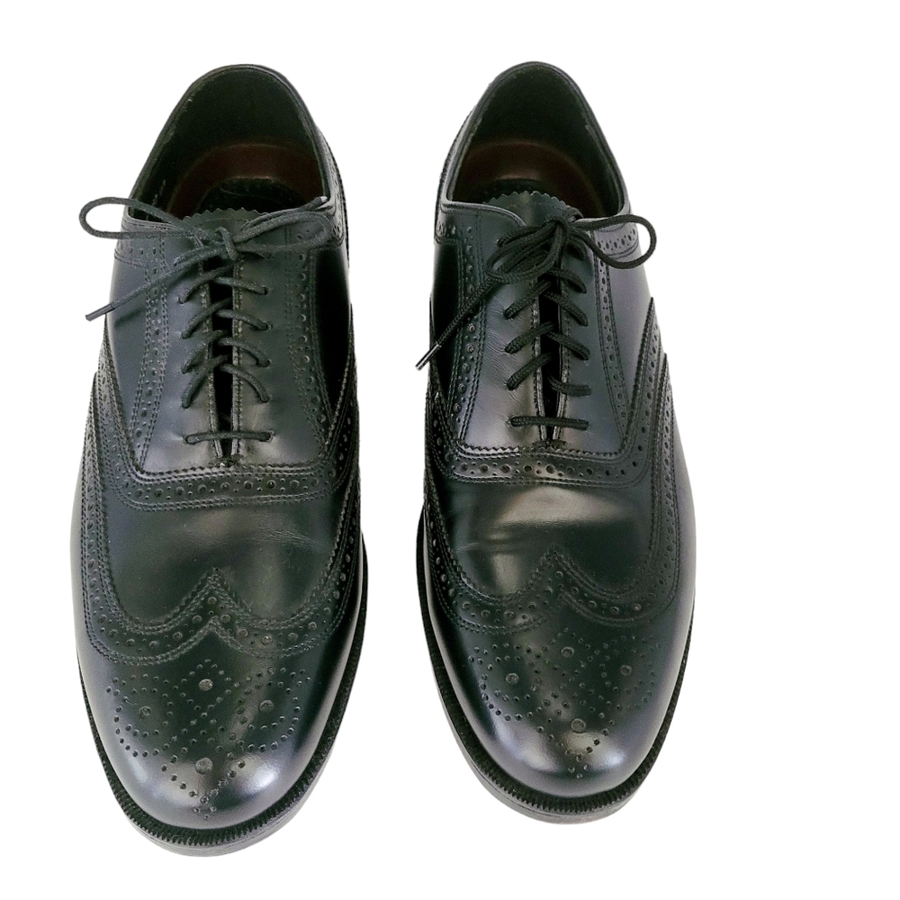 Florsheim Lexington Wing Tip Black Leather Lace Up Oxfords Size 8D